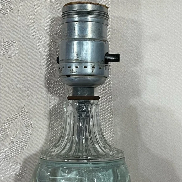 Antique Glass Table Lamp - Picture 6 of 12
